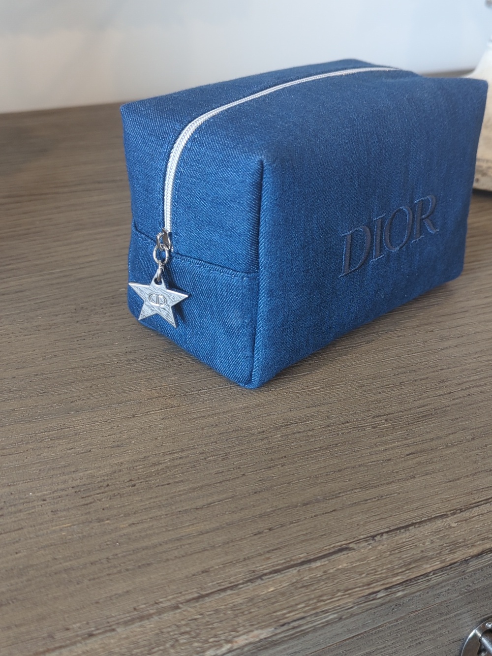 NWOT Dior Denim Cosmetic Bag - Picture 2 of 8